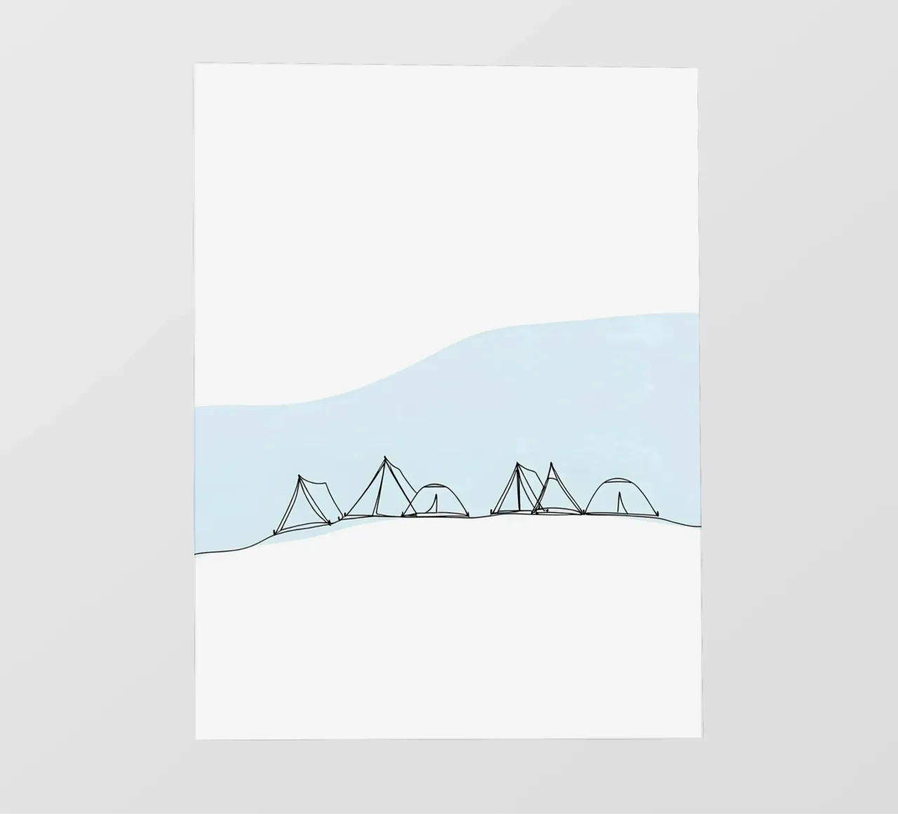Tende da campeggio Line Art minimalista telo in pvc da Viv Line Art