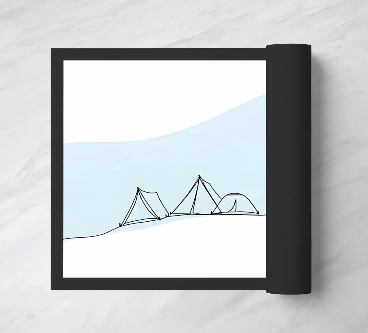 Tende da campeggio Line Art minimalista zerbino da Viv Line Art
