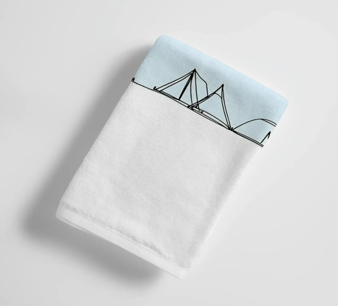 Camping Zelte Minimalist Line Art Handtuch von Viv Line Art