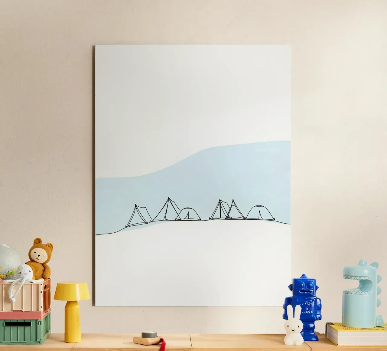 Tende da campeggio Line Art minimalista alluminio dibond da Viv Line Art