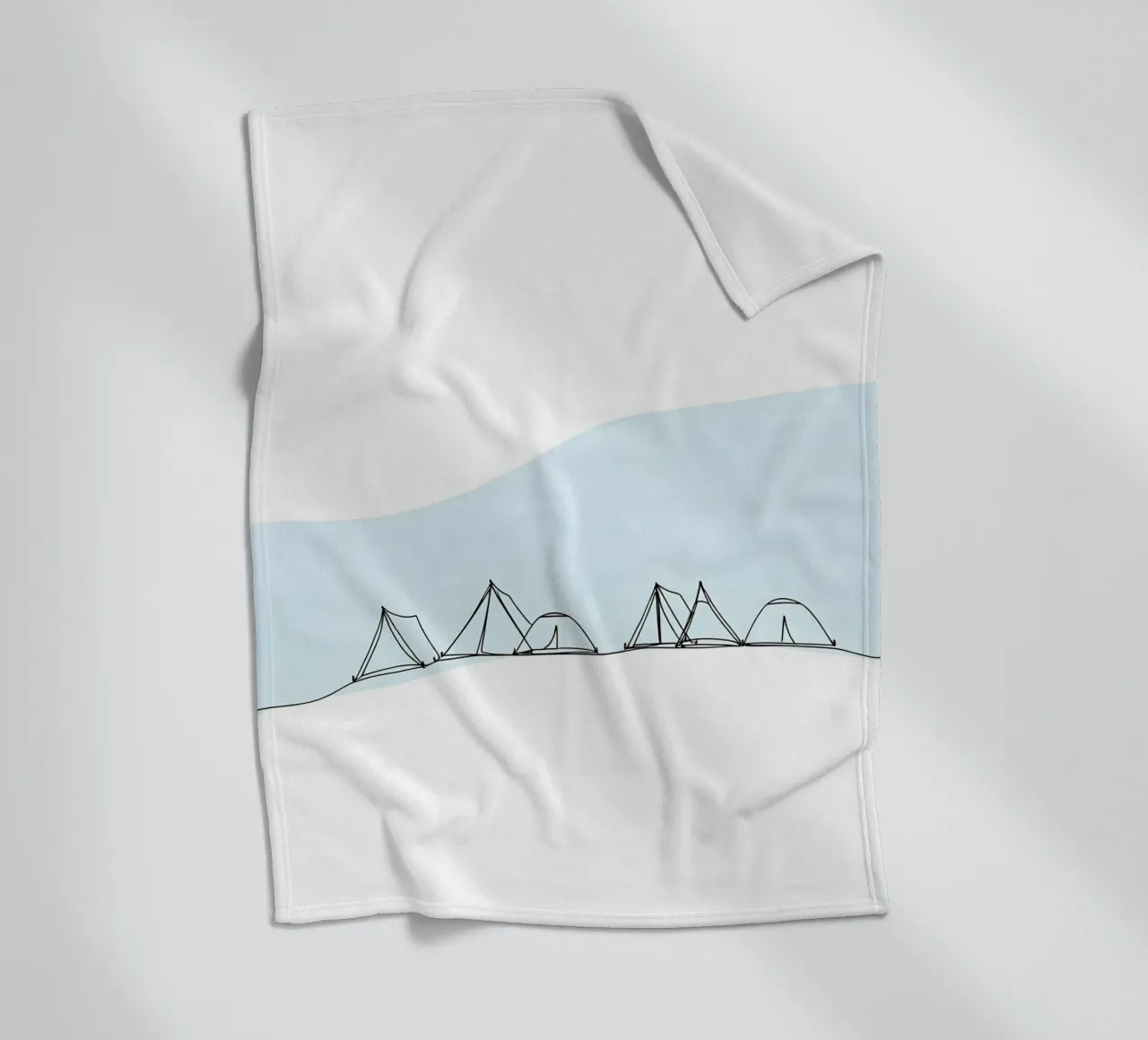 Tende da campeggio Line Art minimalista coperta in pile da Viv Line Art