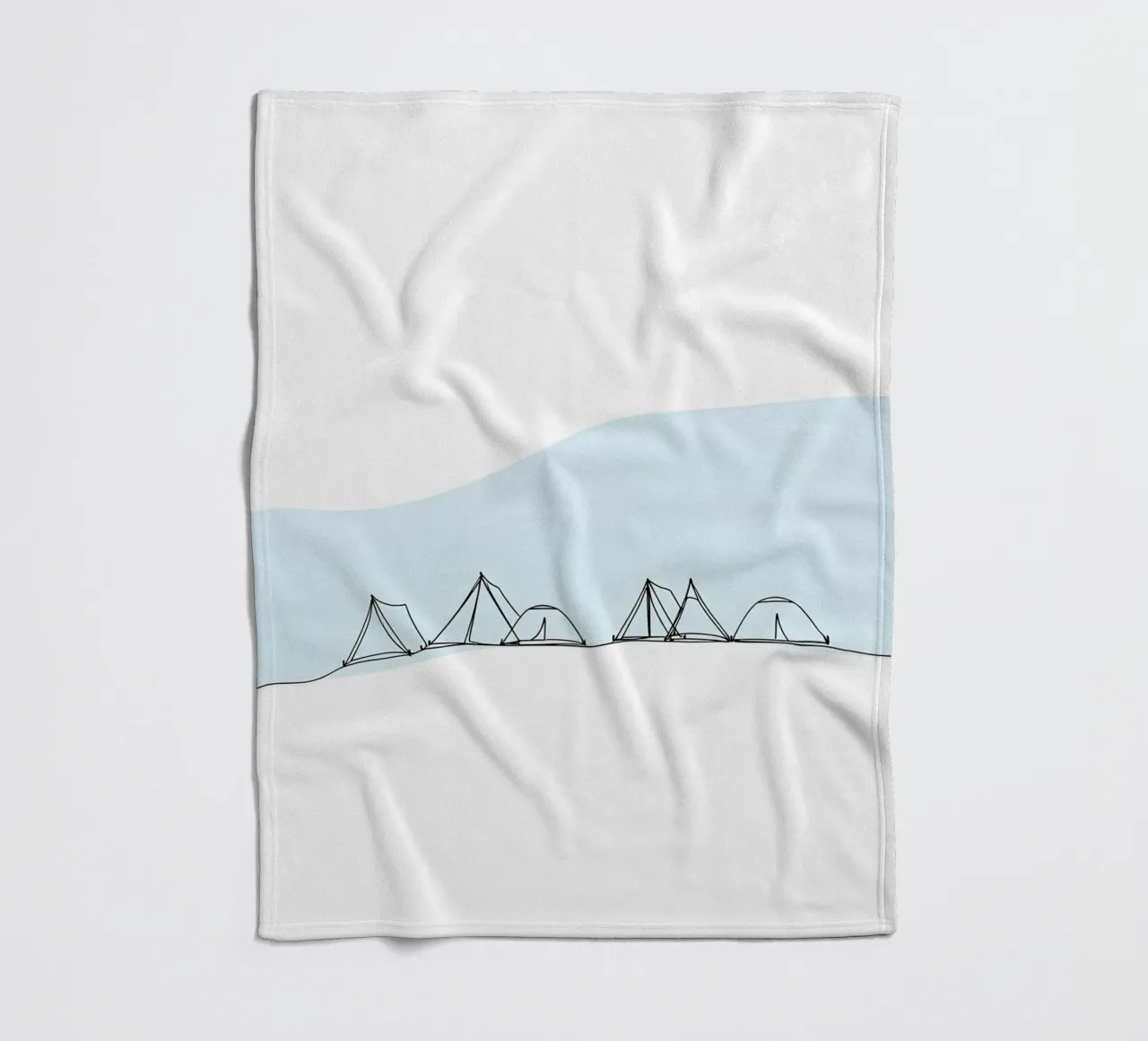 Tende da campeggio Line Art minimalista coperta in pile da Viv Line Art
