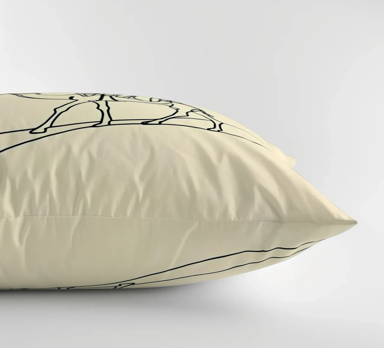Camel in Desert Minimalist Line Art coussin de Viv Line Art