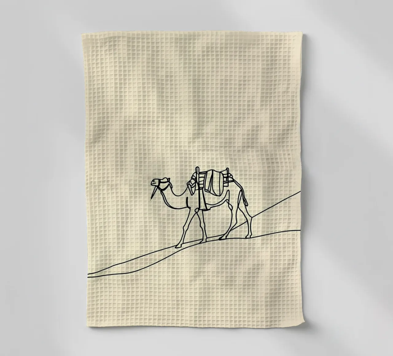 Camel in Desert Minimalist Line Art torchon de Viv Line Art