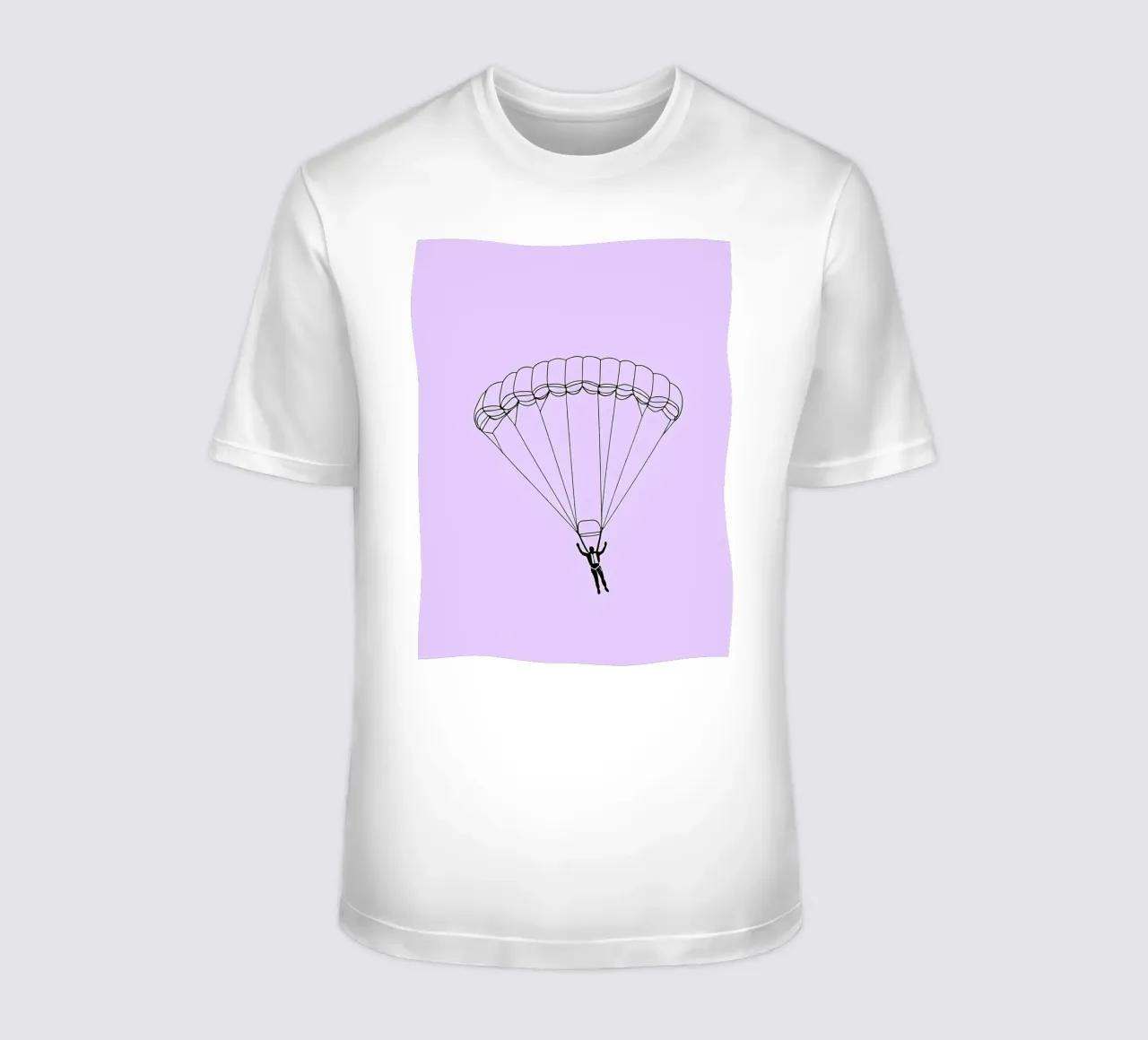 Skydiver Minimalist Line Art t-shirt by Viv Line Art