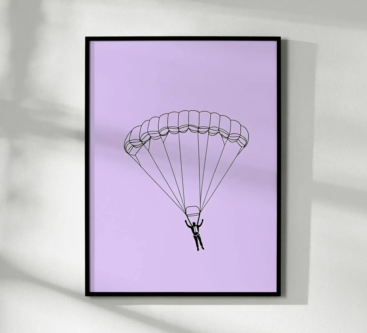 Skydiver Minimalist Line Art hahnemühle by Viv Line Art