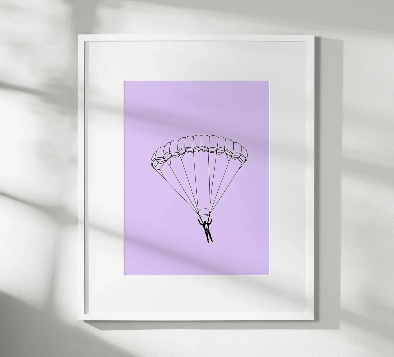 Skydiver Minimalist Line Art hahnemühle by Viv Line Art