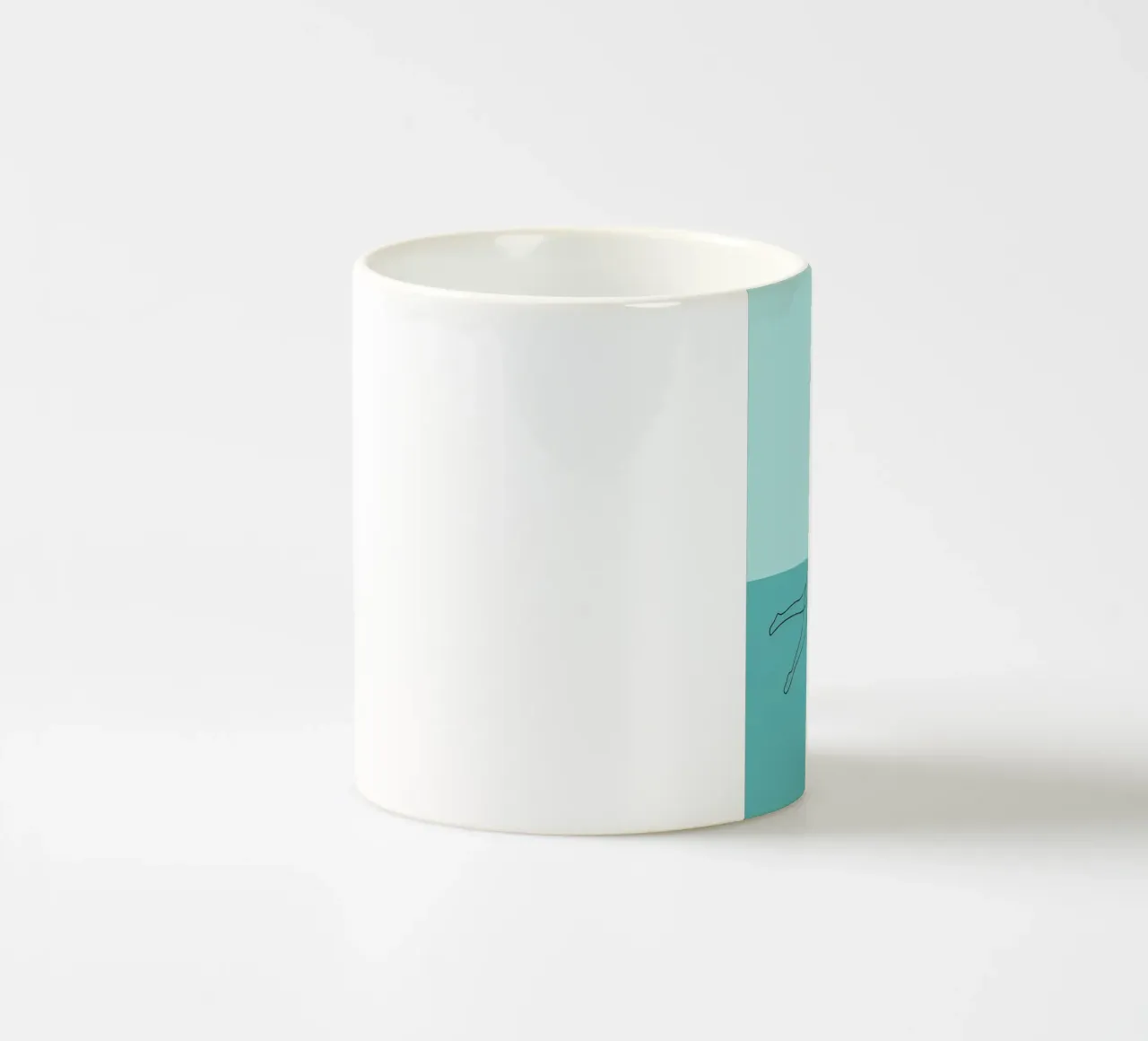 Nuotatore Line Art minimalista tazza in ceramica da Viv Line Art