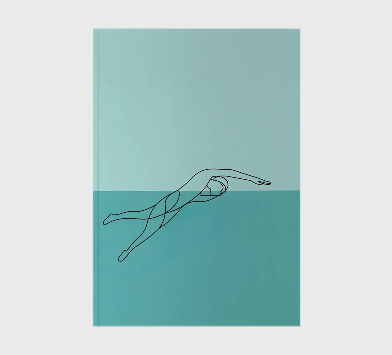Swimmer Minimalist Line Art notebook by Viv Line Art