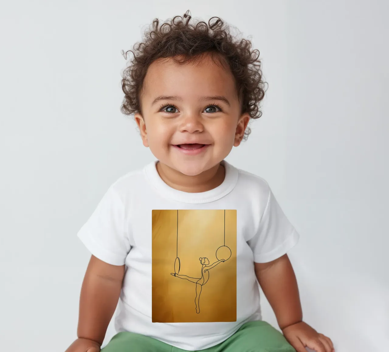 Acrobat Minimalist Line Art camiseta de bebé de Viv Line Art