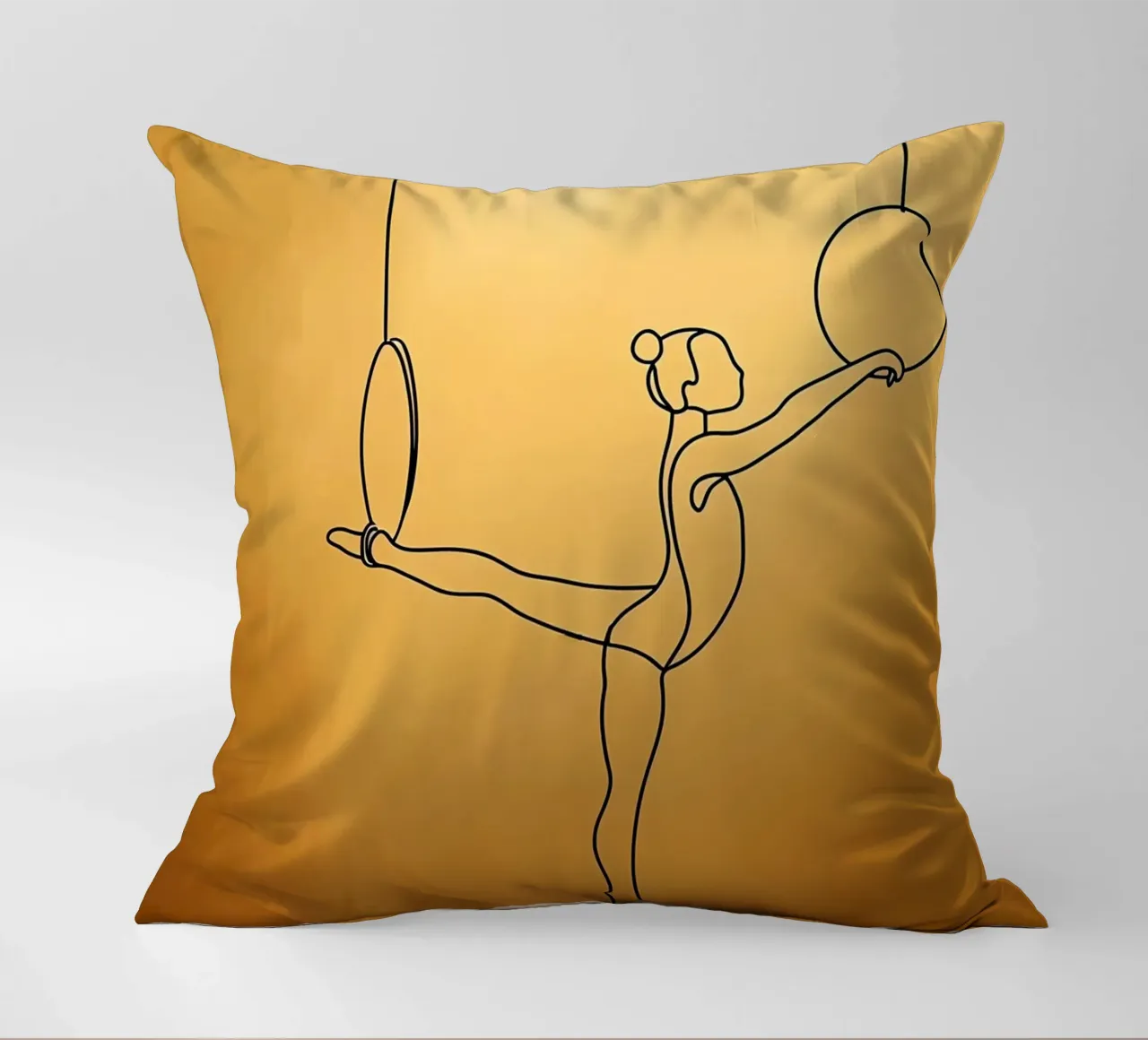 Acrobat Line Art minimalista cuscino da Viv Line Art