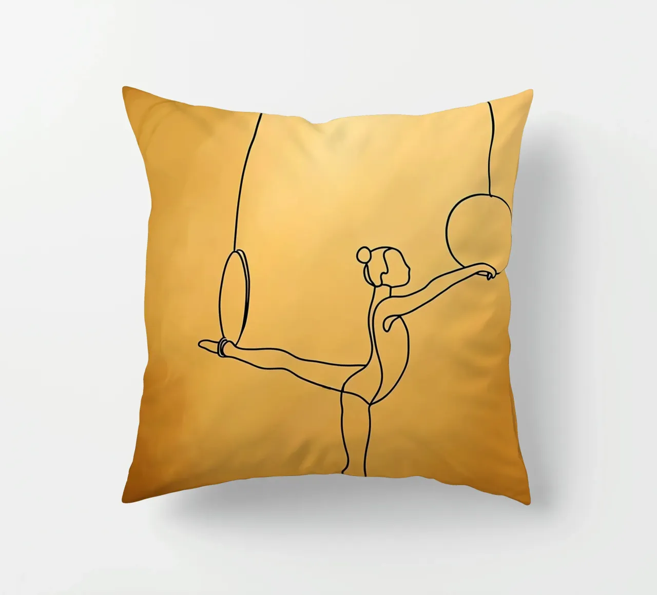 Acrobat Line Art minimalista cuscino da Viv Line Art
