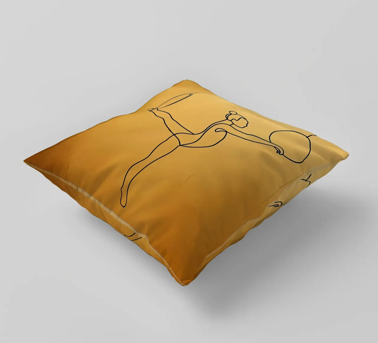 Acrobat Line Art minimalista cuscino da Viv Line Art
