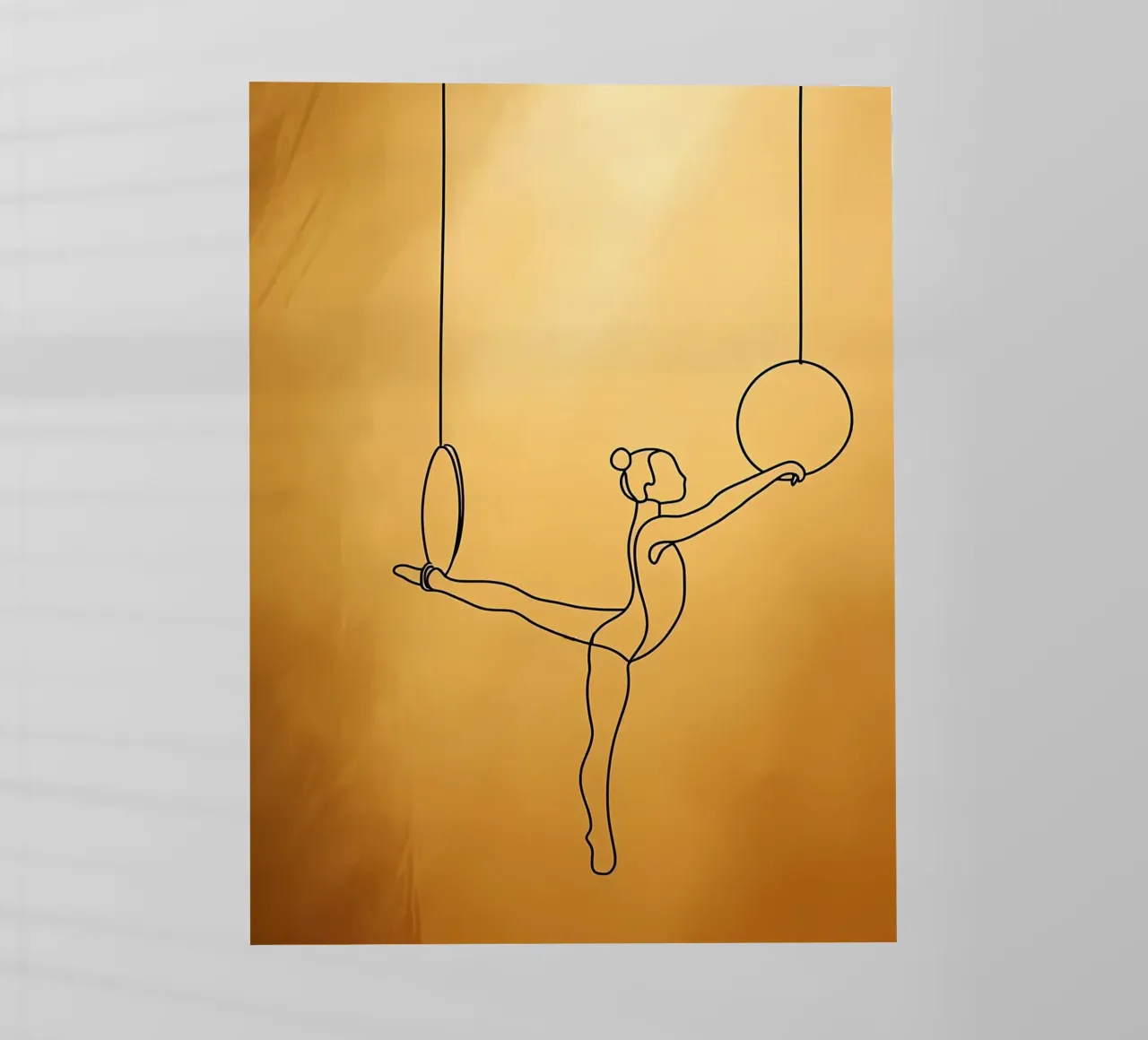 Acrobat Line Art minimalista pellicola backlit da Viv Line Art