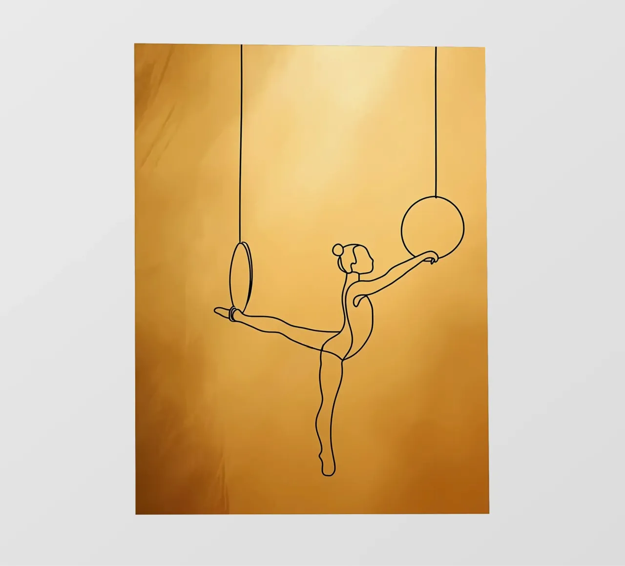 Acrobat Line Art minimalista pellicola backlit da Viv Line Art