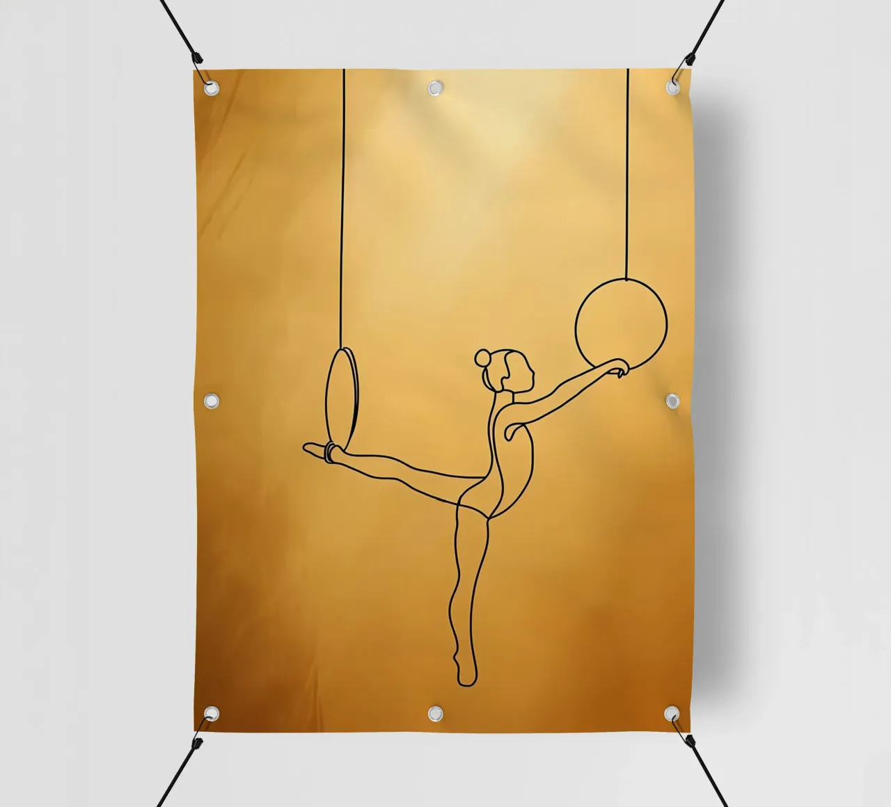 Acrobat Line Art minimalista telo in pvc da Viv Line Art