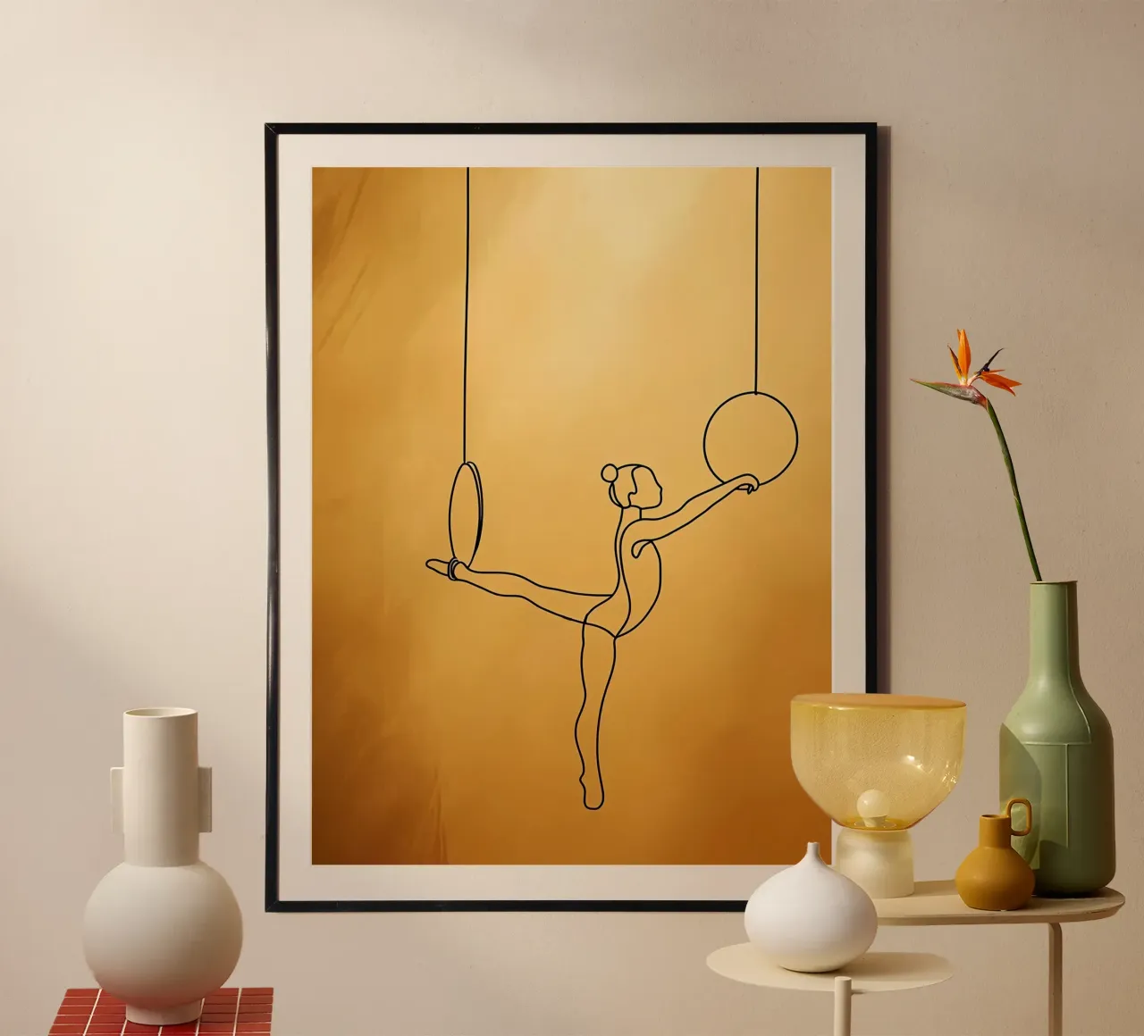 Acrobat Minimalist Line Art hahnemühle de Viv Line Art