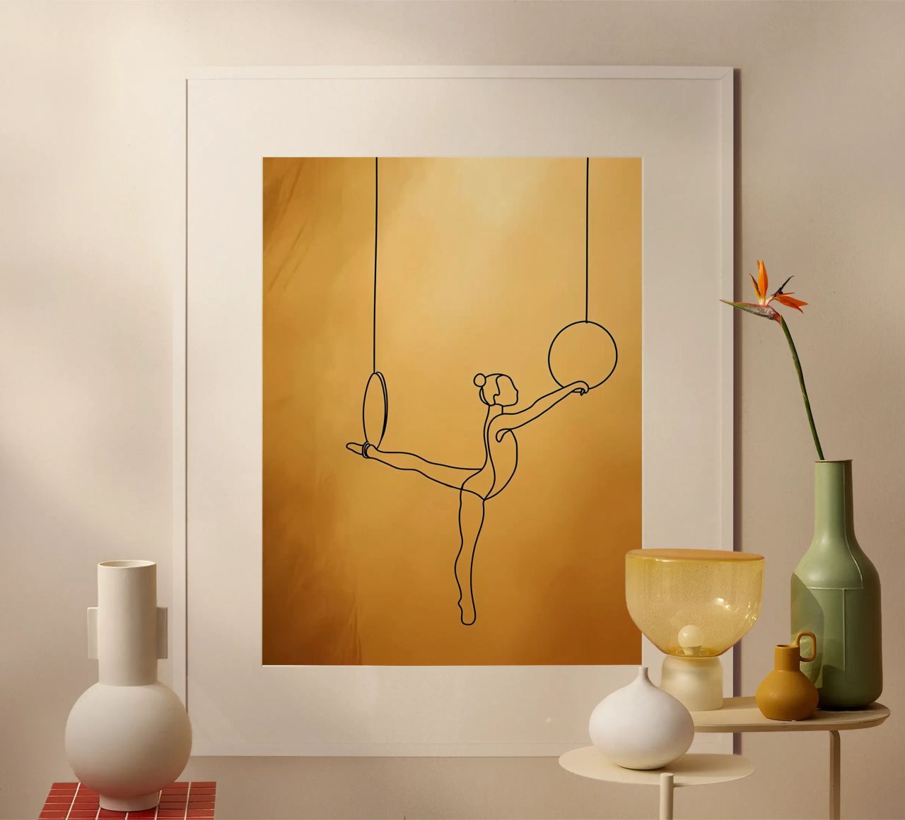 Acrobat Minimalist Line Art poster by Viv Line Art