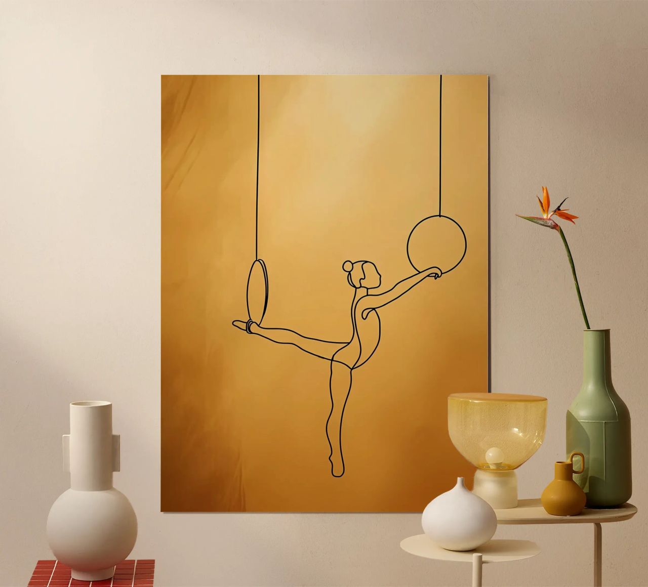 Acrobat Minimalist Line Art poster by Viv Line Art