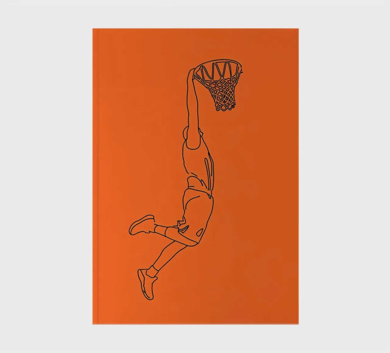 Basketball Player Minimalist Line Art notebook by Viv Line Art