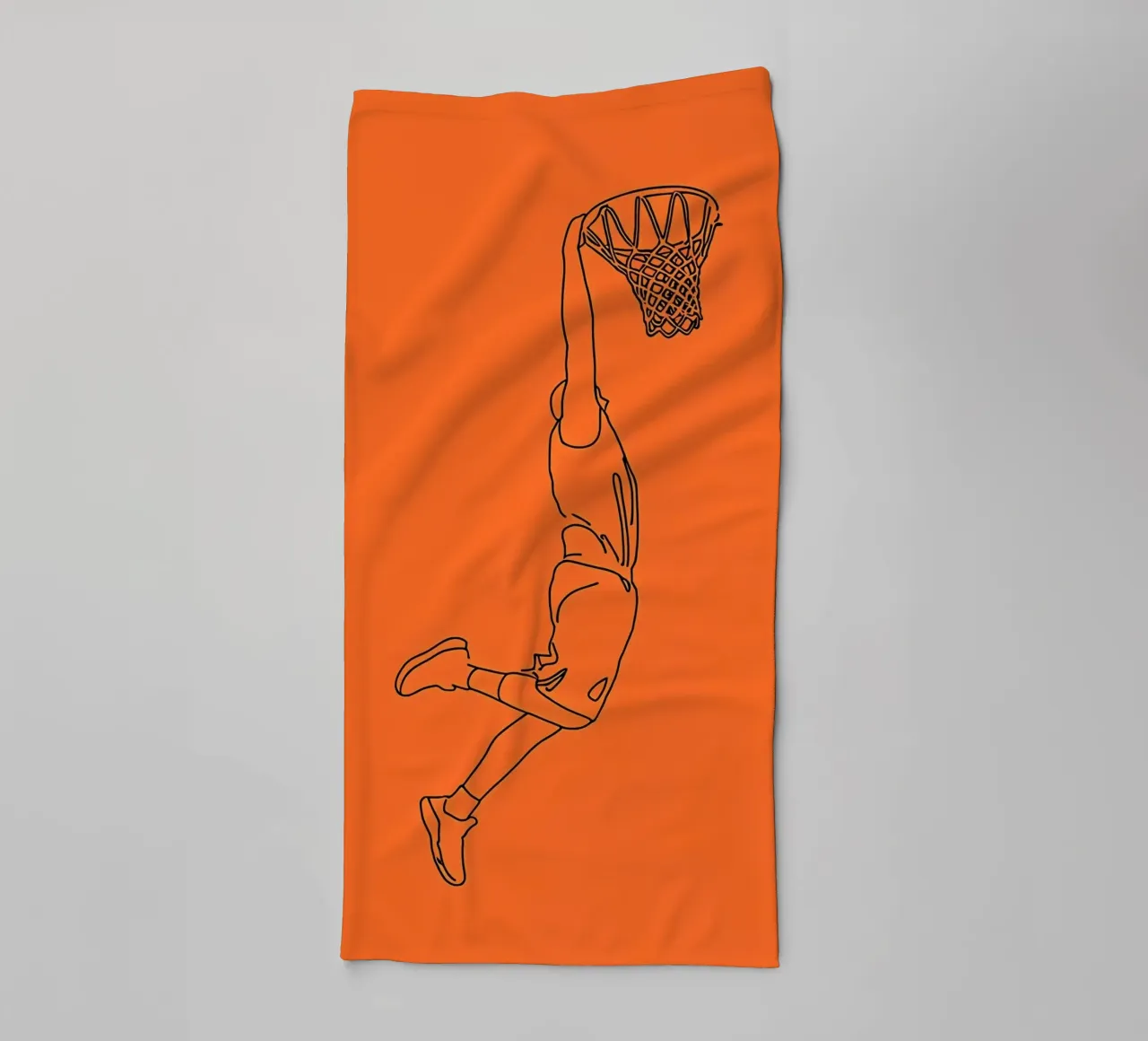 Basketball Player Minimalist Line Art towel by Viv Line Art
