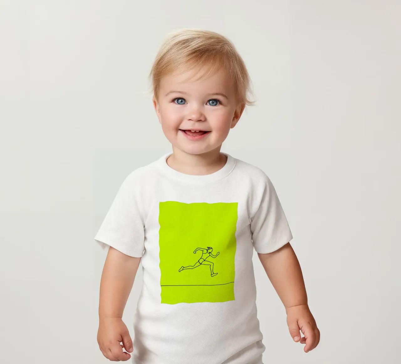 Atleta corridore Line Art minimalista maglietta neonato da Viv Line Art