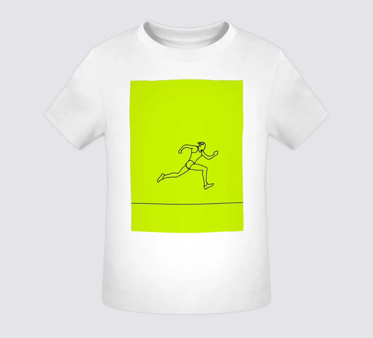 Atleta corridore Line Art minimalista maglietta neonato da Viv Line Art