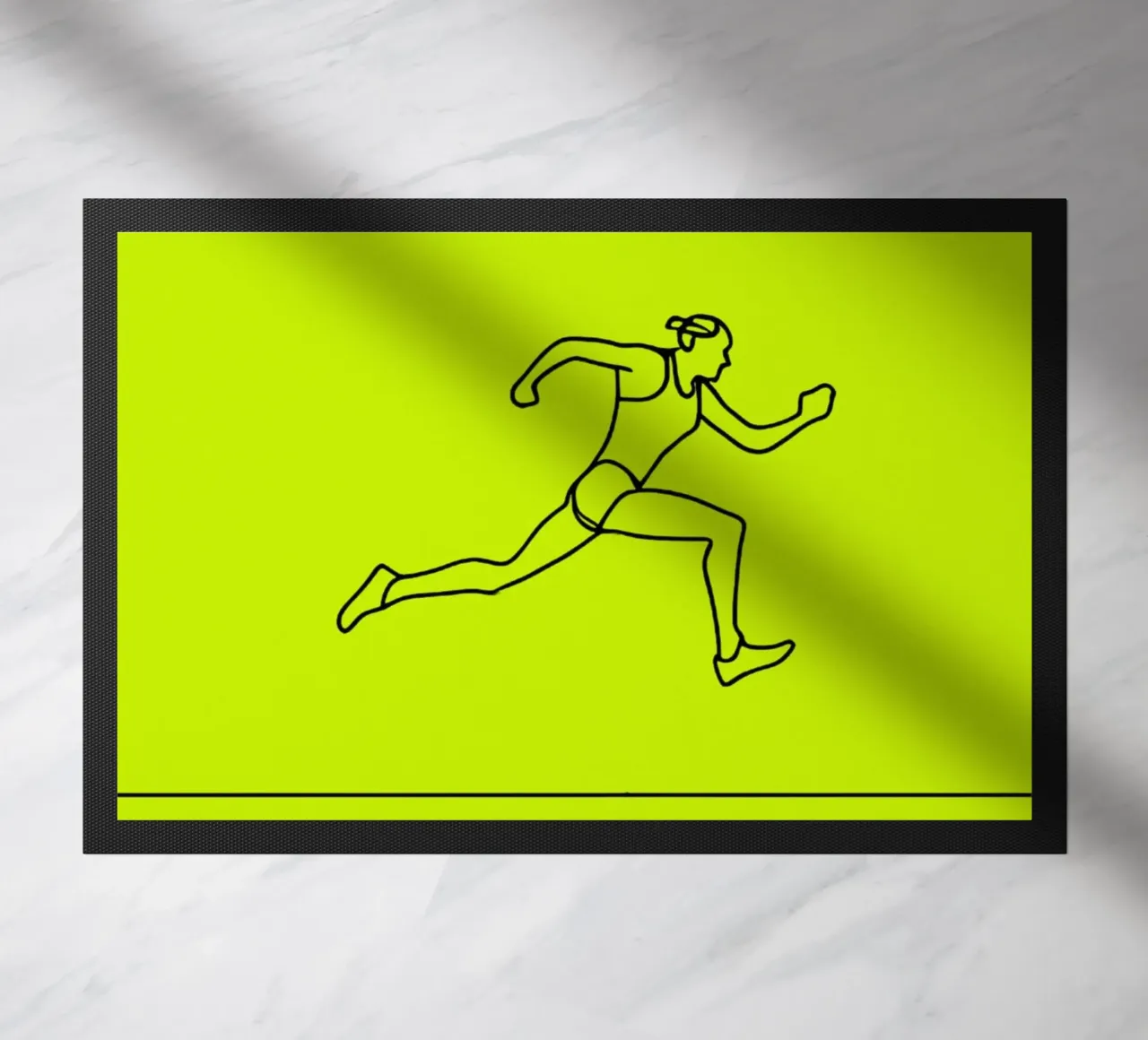 Atleta corridore Line Art minimalista zerbino da Viv Line Art