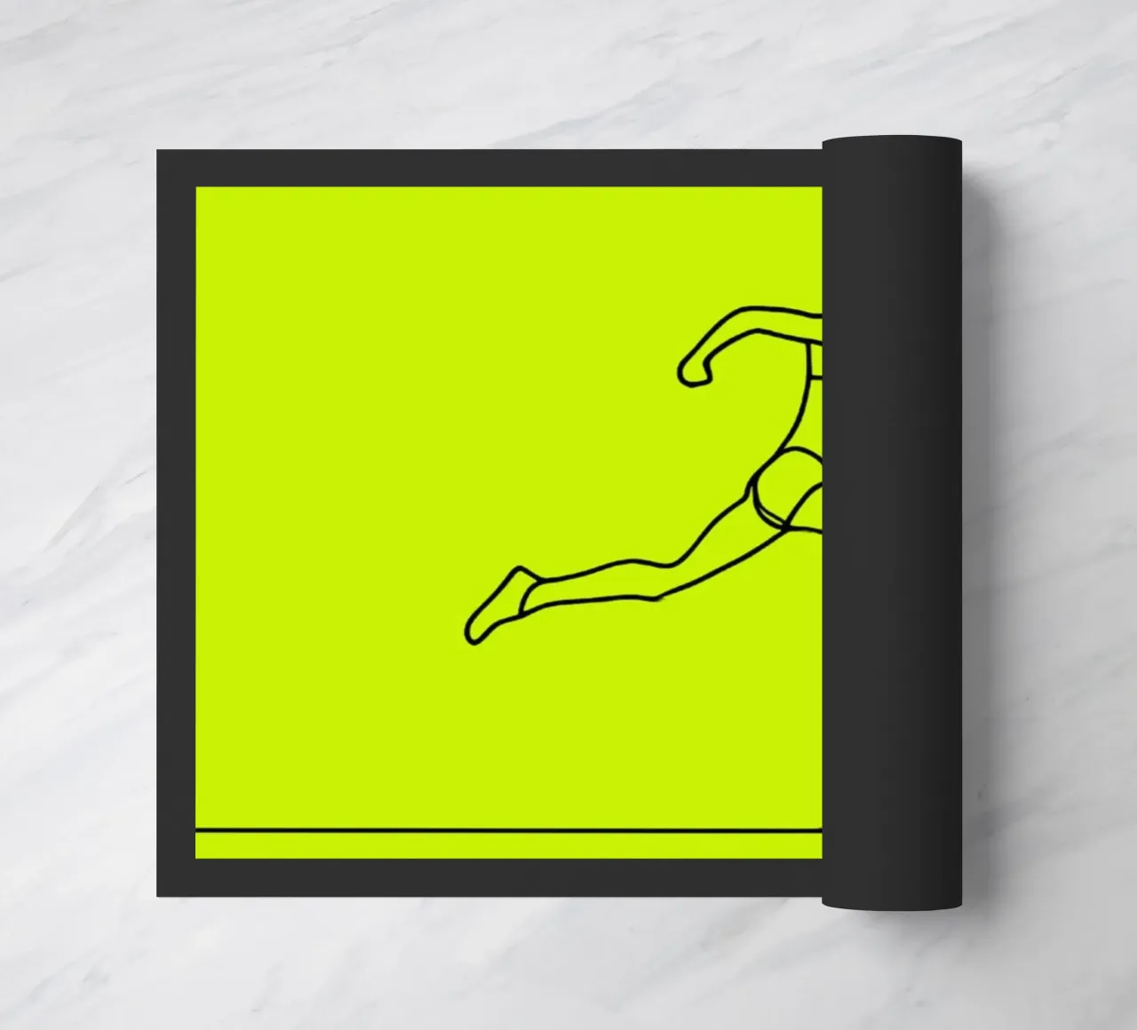 Atleta corridore Line Art minimalista zerbino da Viv Line Art