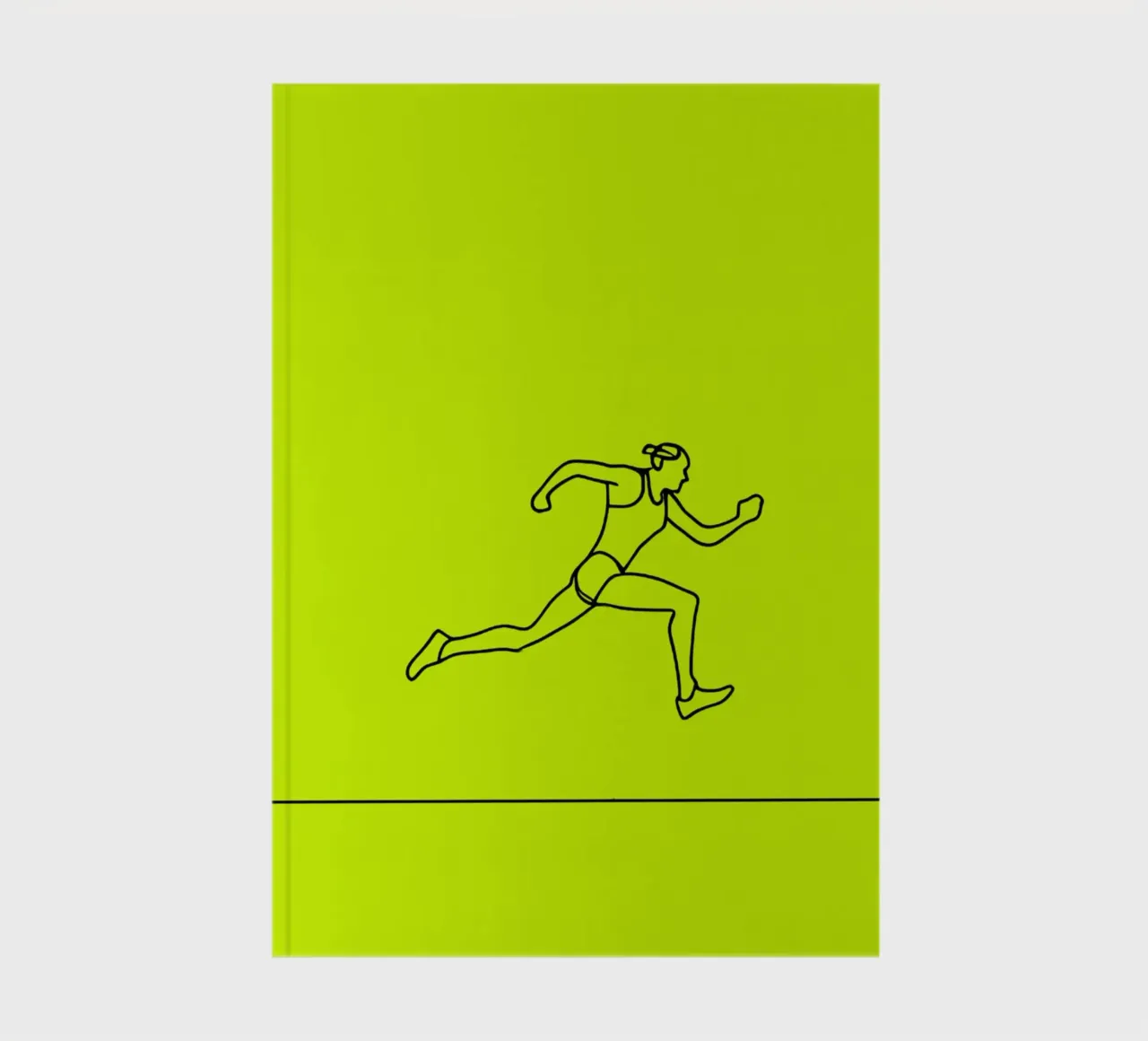 Runner Athlete Minimalist Line Art notebook by Viv Line Art