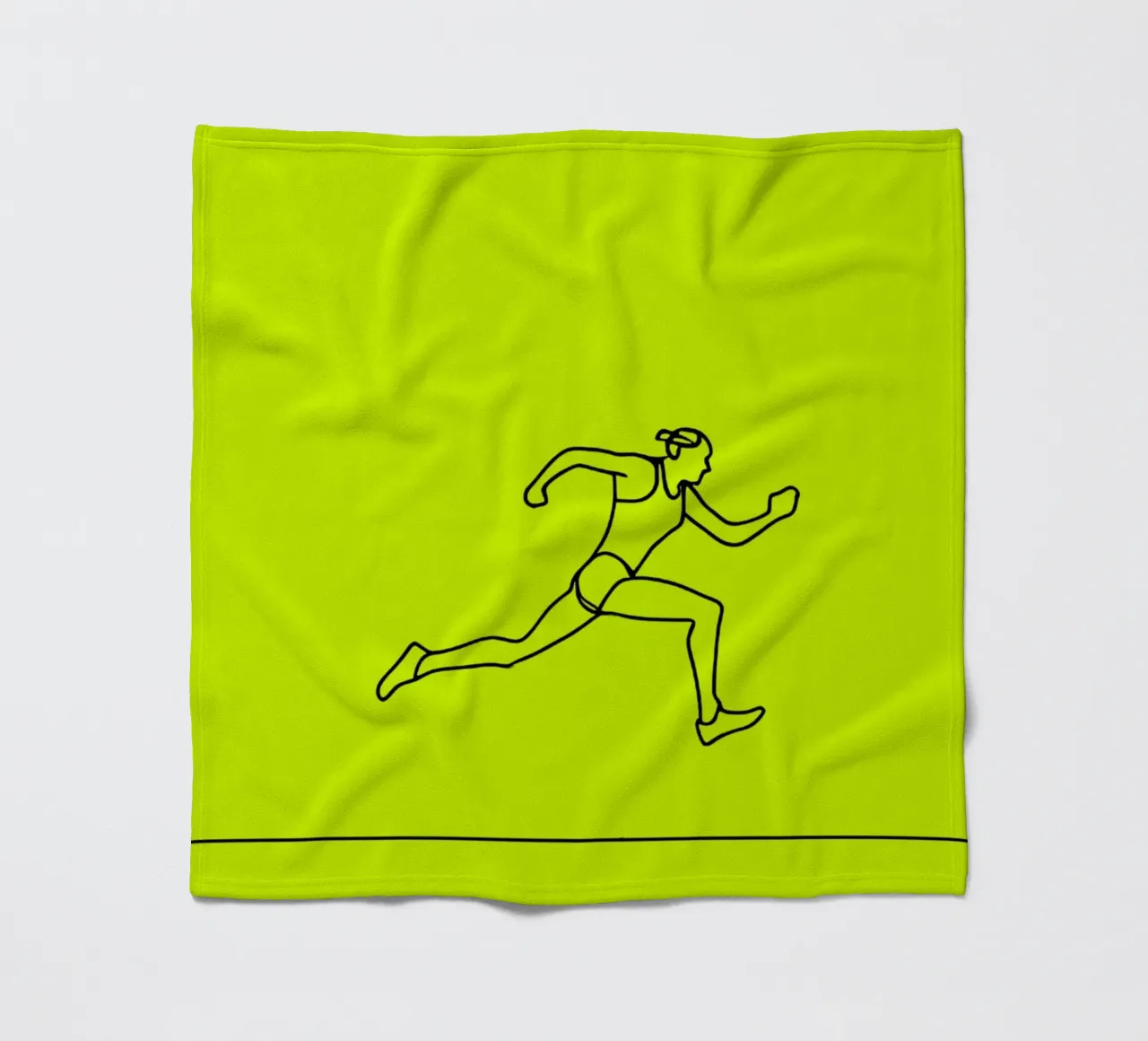 Atleta corridore Line Art minimalista coperta in pile da Viv Line Art