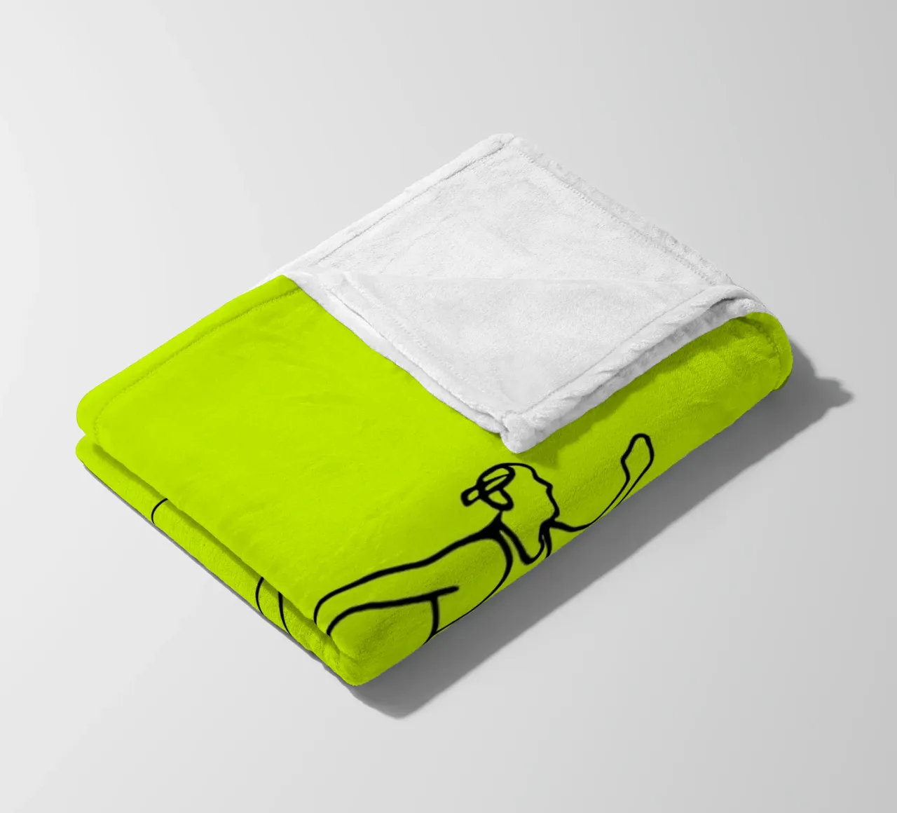 Atleta corridore Line Art minimalista coperta in pile da Viv Line Art