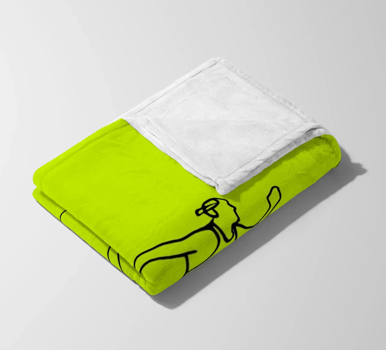 Atleta corridore Line Art minimalista coperta in pile da Viv Line Art