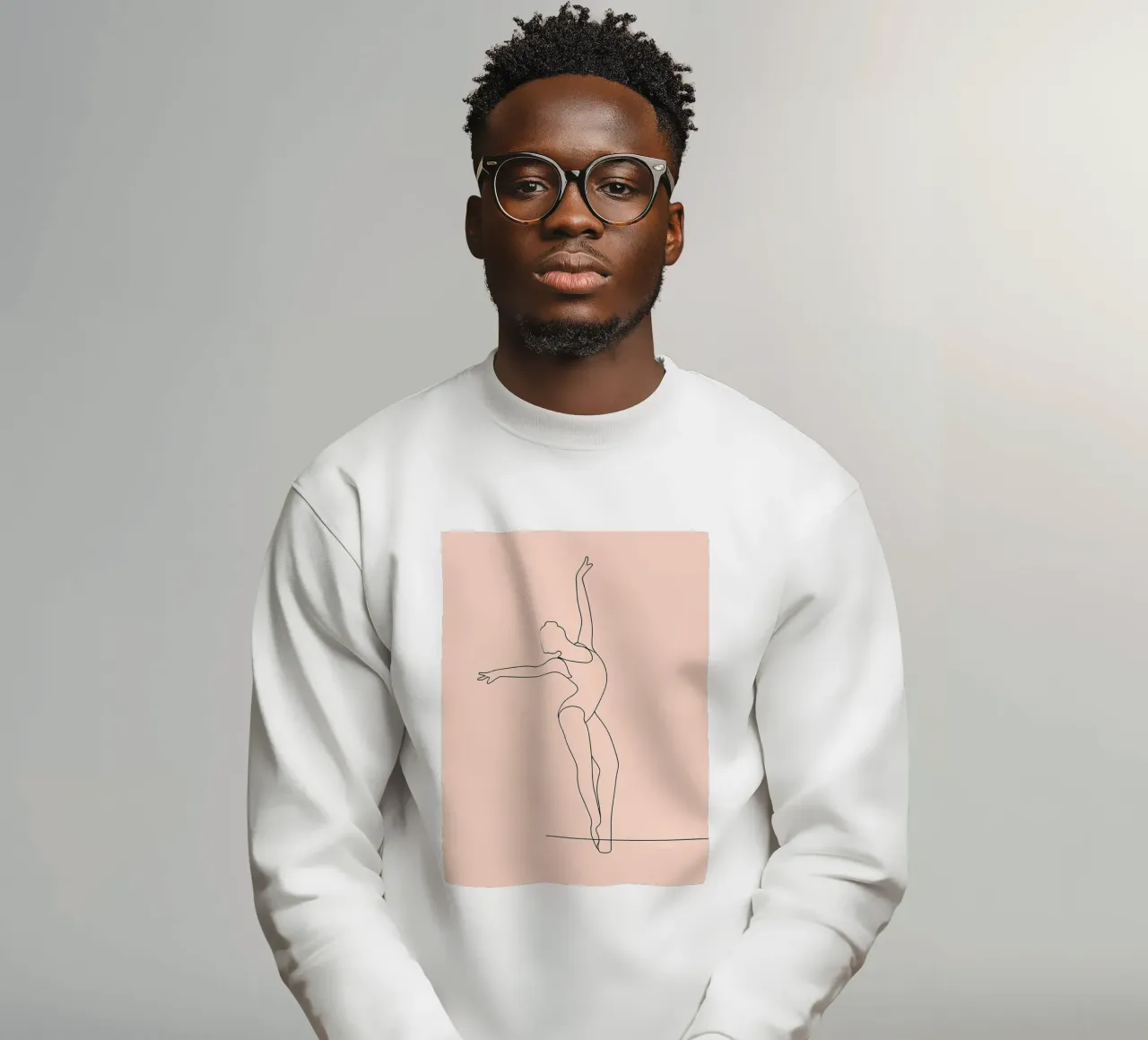 Ballerina Minimalist Line Art Drawing sweatshirt by Viv Line Art