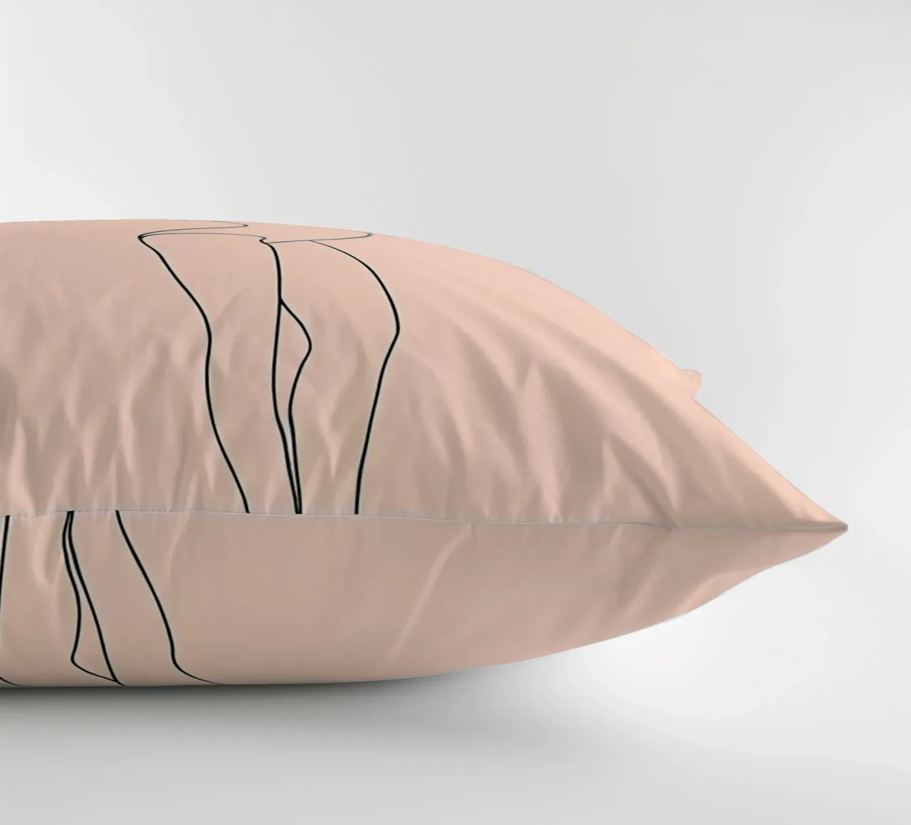 Ballerina Minimalist Line Art Drawing decorative cushion by Viv Line Art