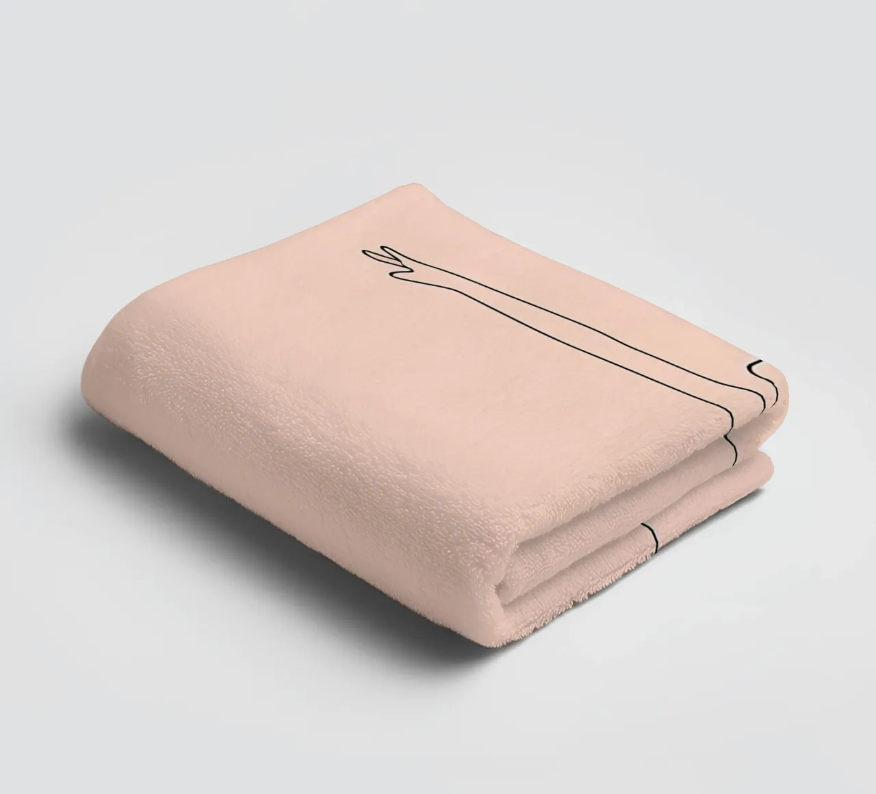 Ballerina Minimalist Line Art Drawing towel by Viv Line Art