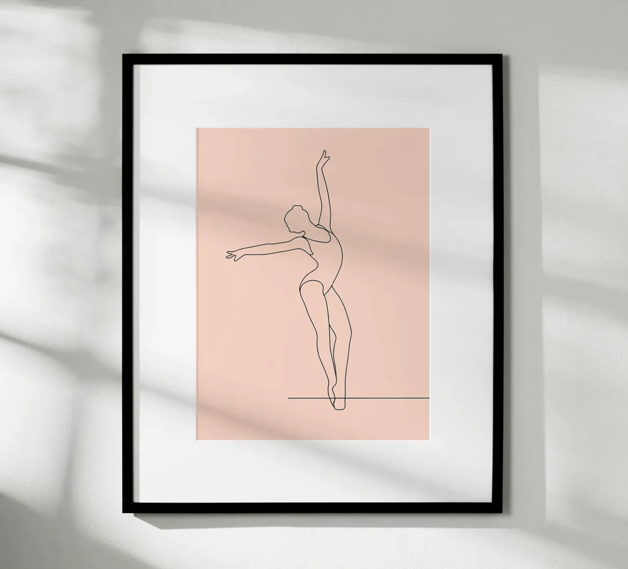 Ballerina Minimalist Line Art Drawing hahnemühle by Viv Line Art