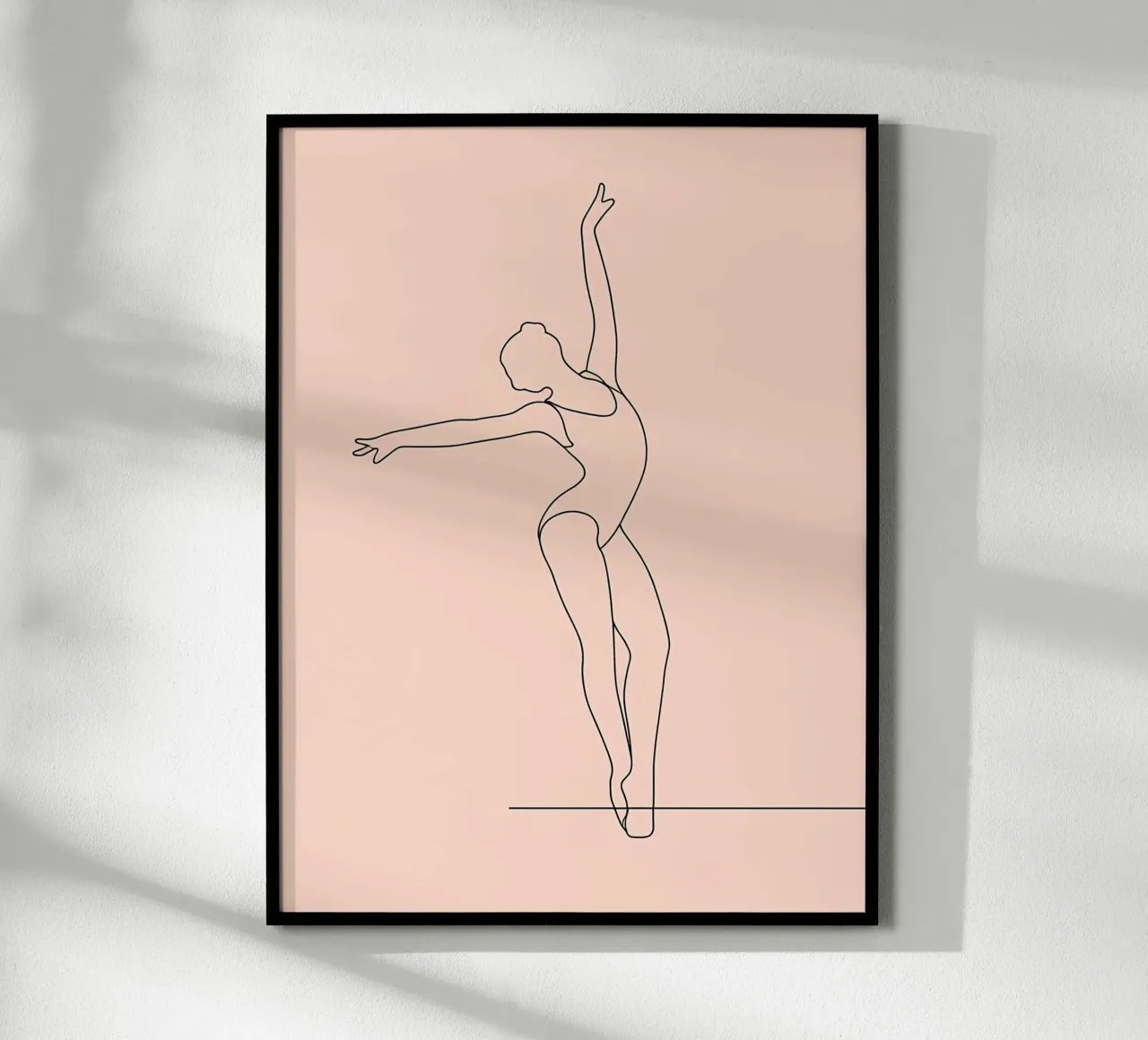 Ballerina Minimalist Line Art Drawing hahnemühle by Viv Line Art