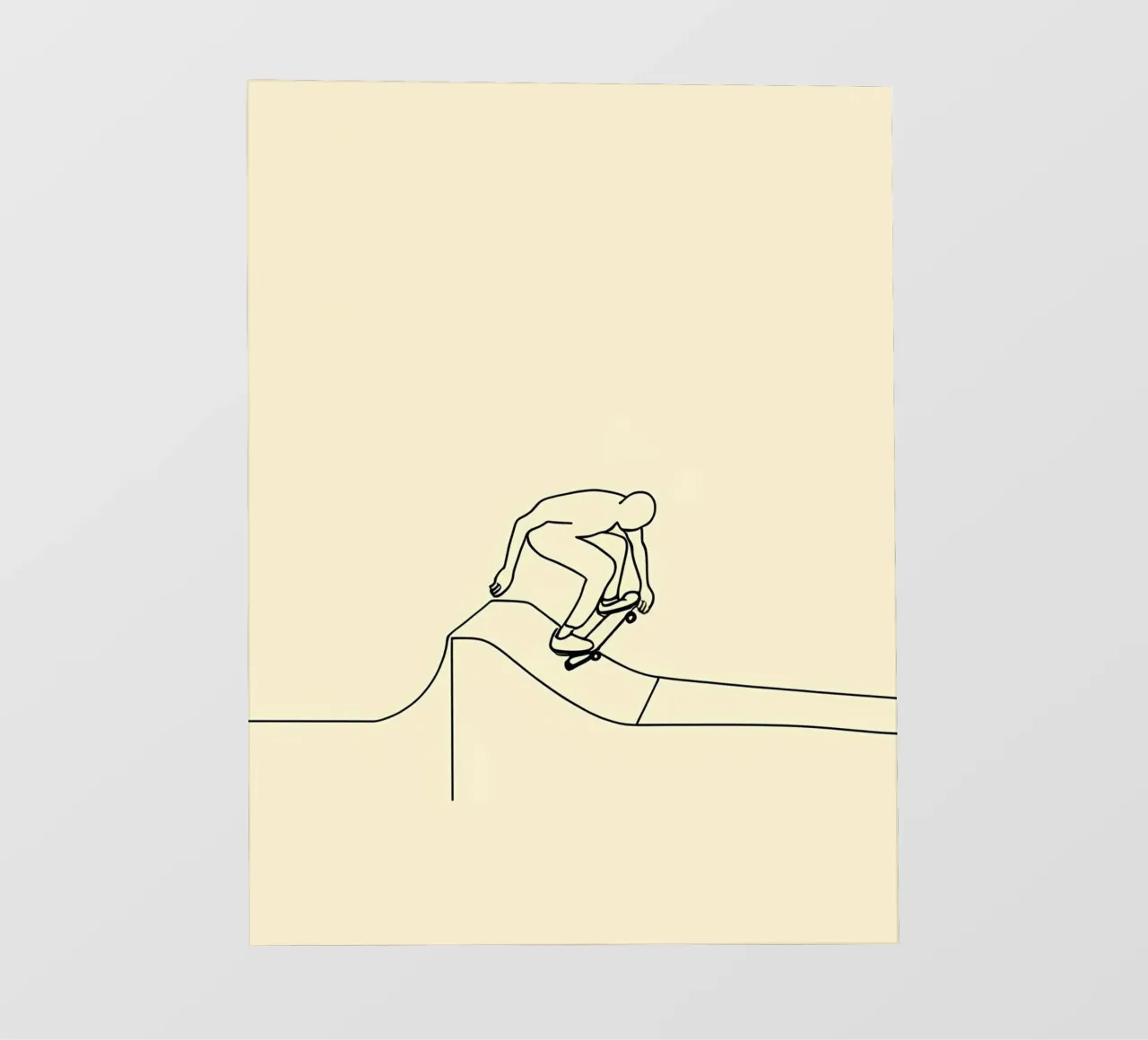 Skateboarder Minimalist Line Art pvc cover by Viv Line Art