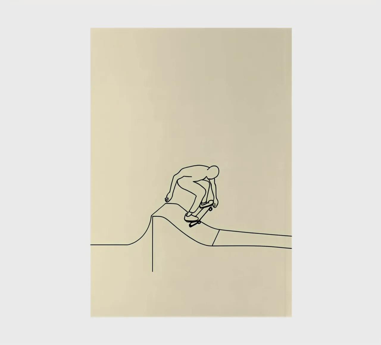 Skateboarder Minimalist Line Art notebook by Viv Line Art