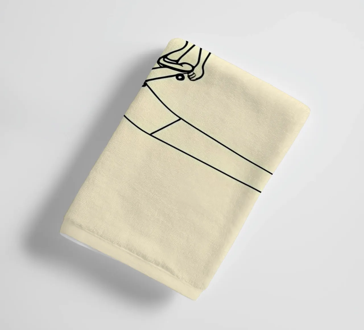 Skateboarder Minimalist Line Art towel by Viv Line Art