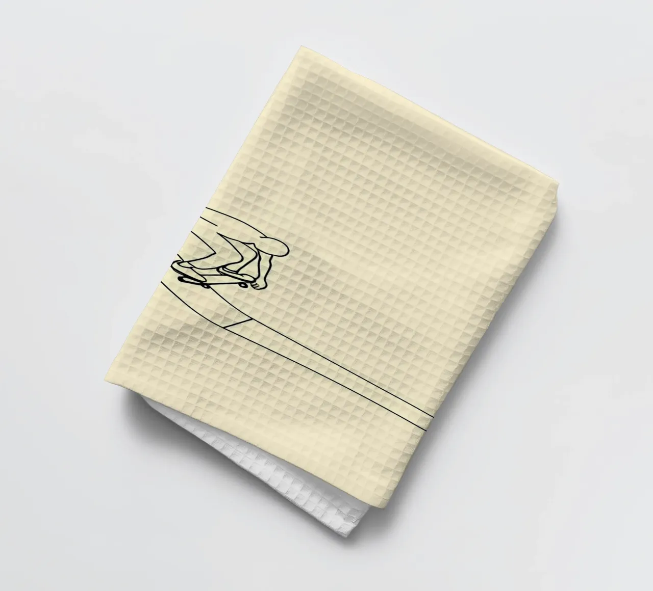 Skateboarder Minimalist Line Art Geschirrtuch von Viv Line Art