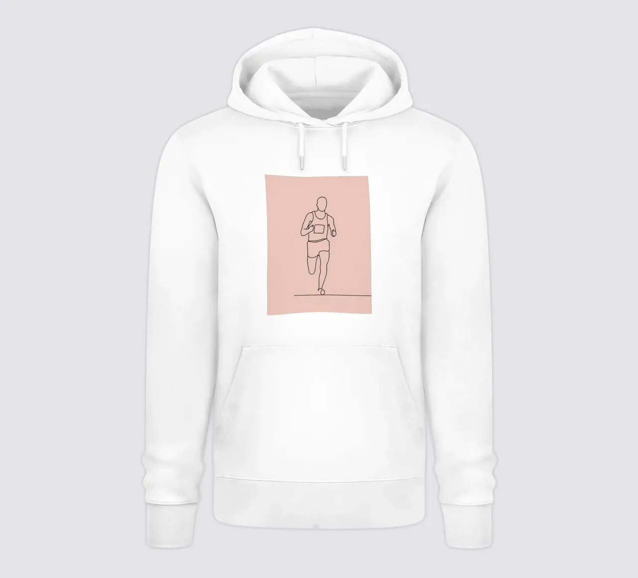 Atleta corridore Line Art minimalista felpa con cappuccio da Viv Line Art