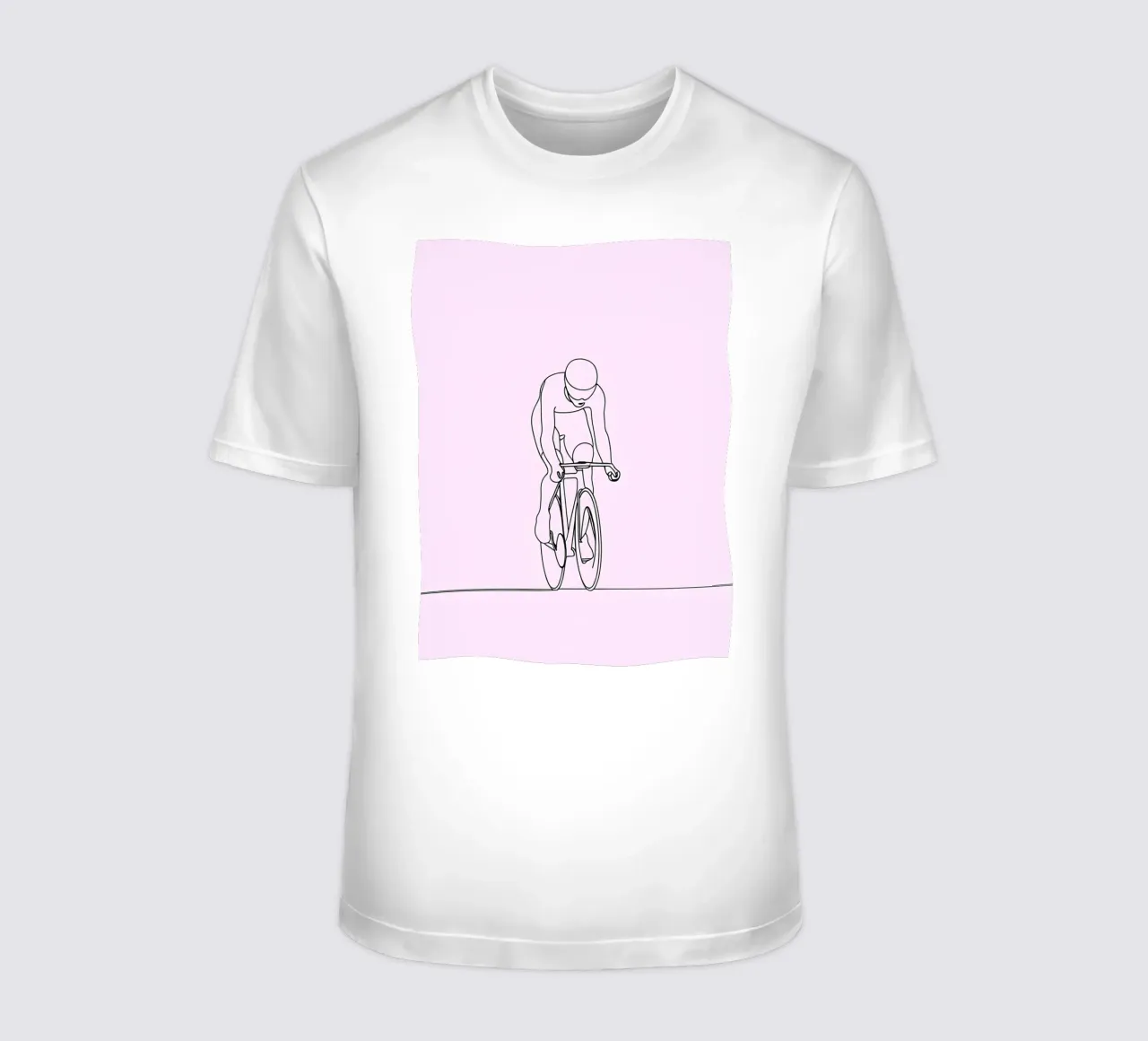 Cyclist Minimalist Line Art t-shirt by Viv Line Art