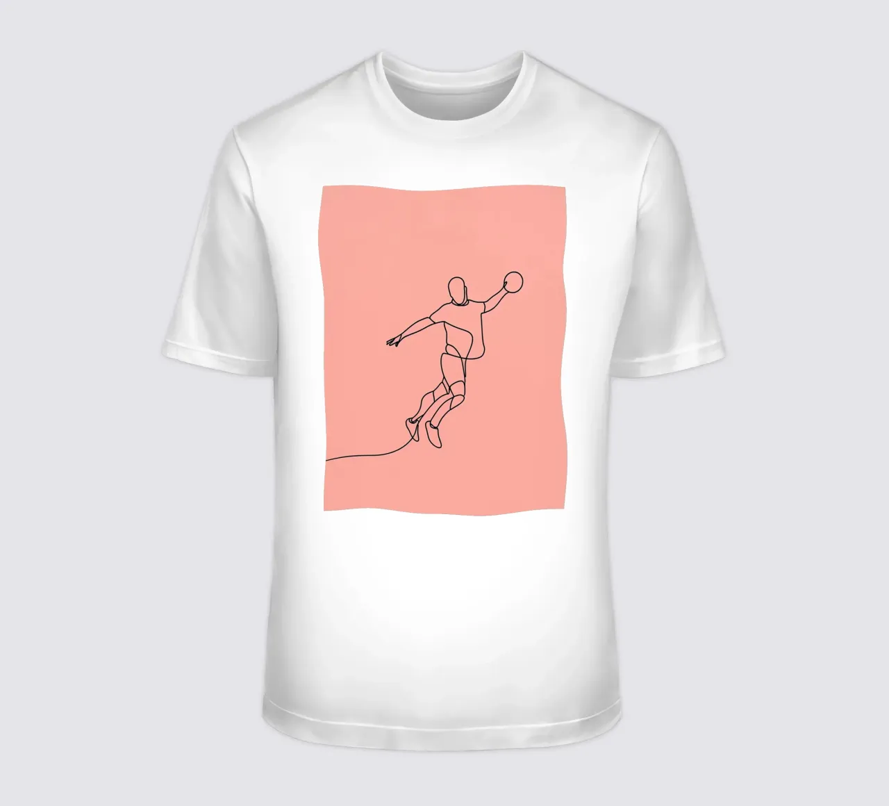 Basketball Player in Motion Minimalist Line Art t-shirt by Viv Line Art