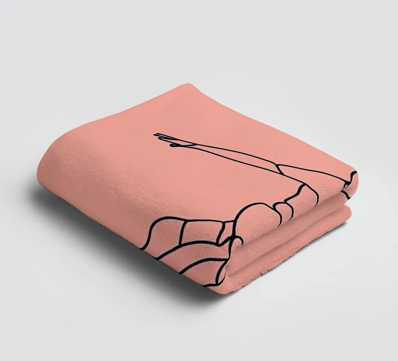 Basketball Player in Motion Minimalist Line Art towel by Viv Line Art
