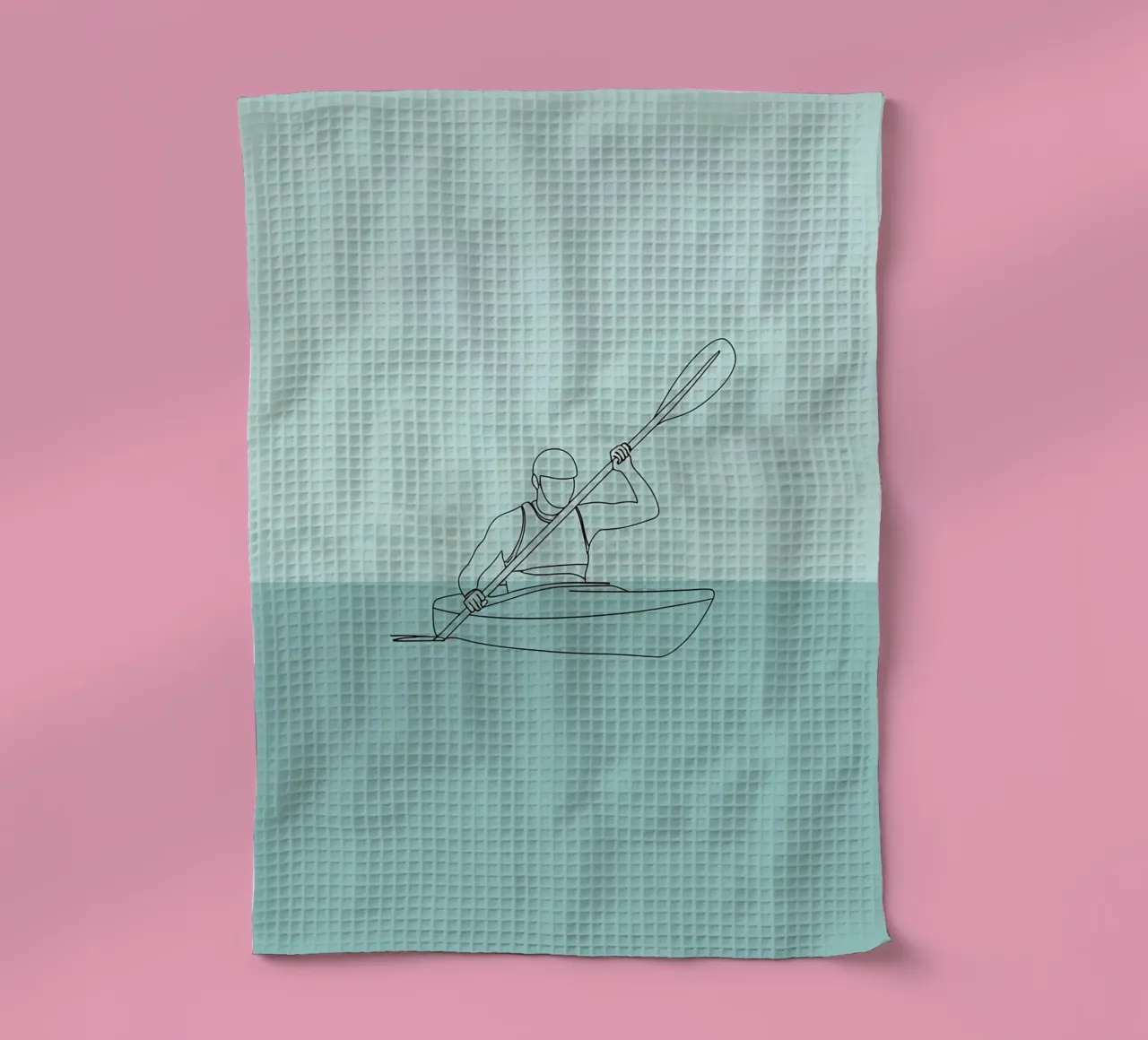 Kayakiste Dessin au trait minimaliste torchon de Viv Line Art