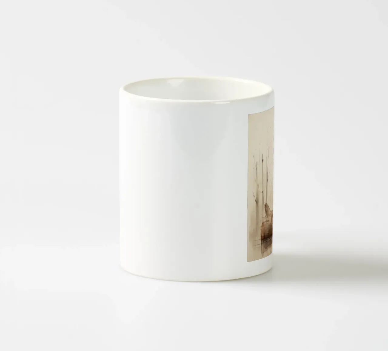 Panda rosso minimale 1 tazza in ceramica da Minimal Animal Art