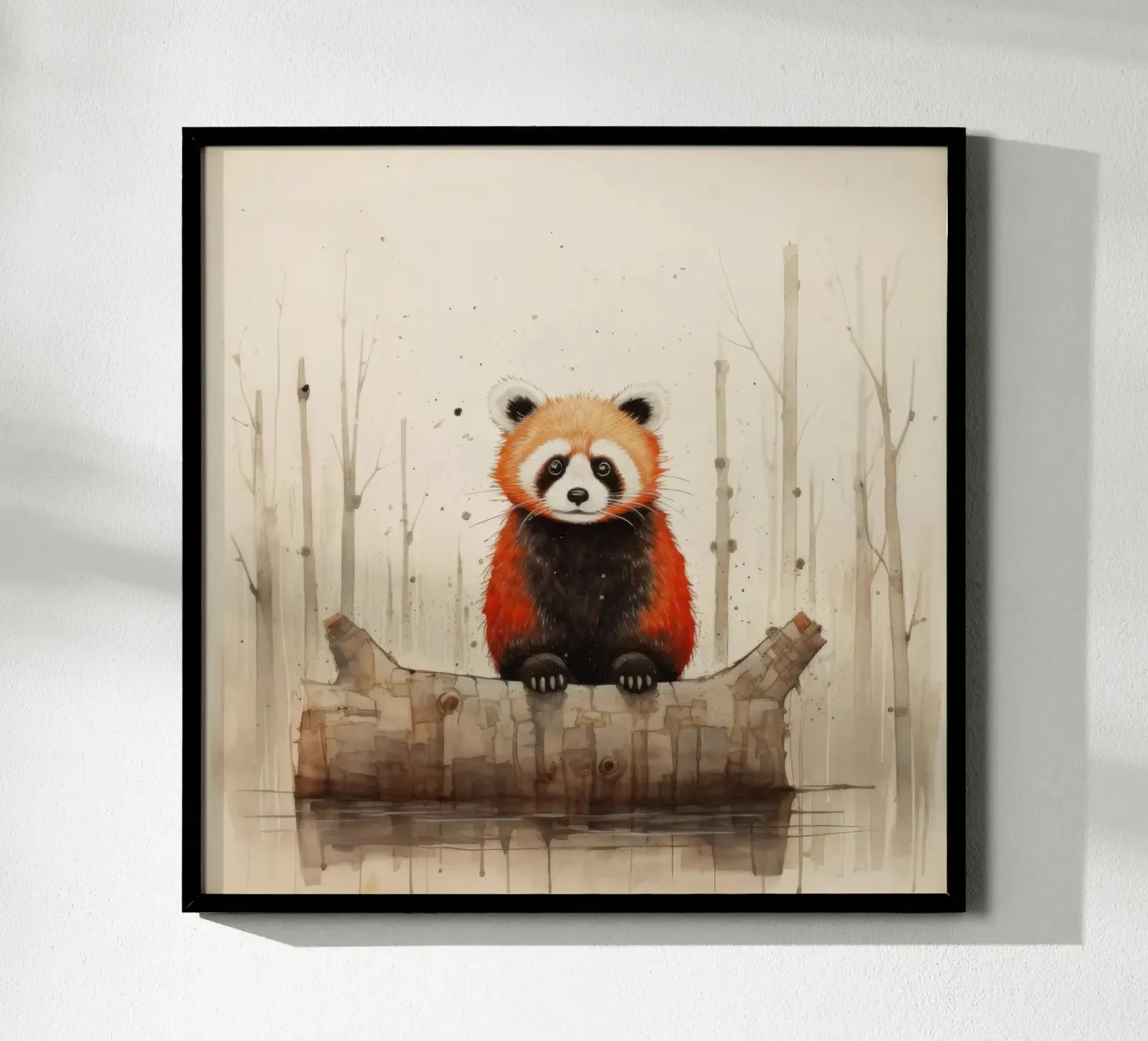 Minimal Red Panda poster da Minimal Animal Art