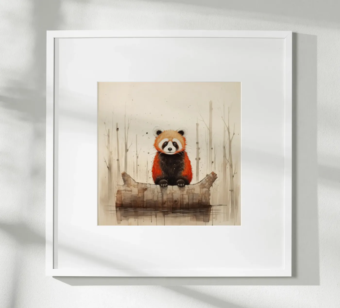 Minimal Red Panda poster da Minimal Animal Art
